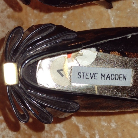 Adorable leopard print Steve Madden heels with bow size 7 - Picture 3 of 5